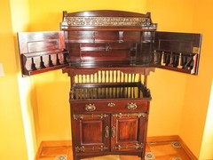 20% OFF Victorian Arts & Crafts Mahogany Smoker’s Cabinet Circa 1880