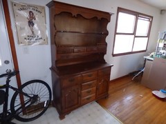 HUTCH Breakfront CABINET Solid Wood Furniture China Cabinet Hutch VINTAGE PICKUP