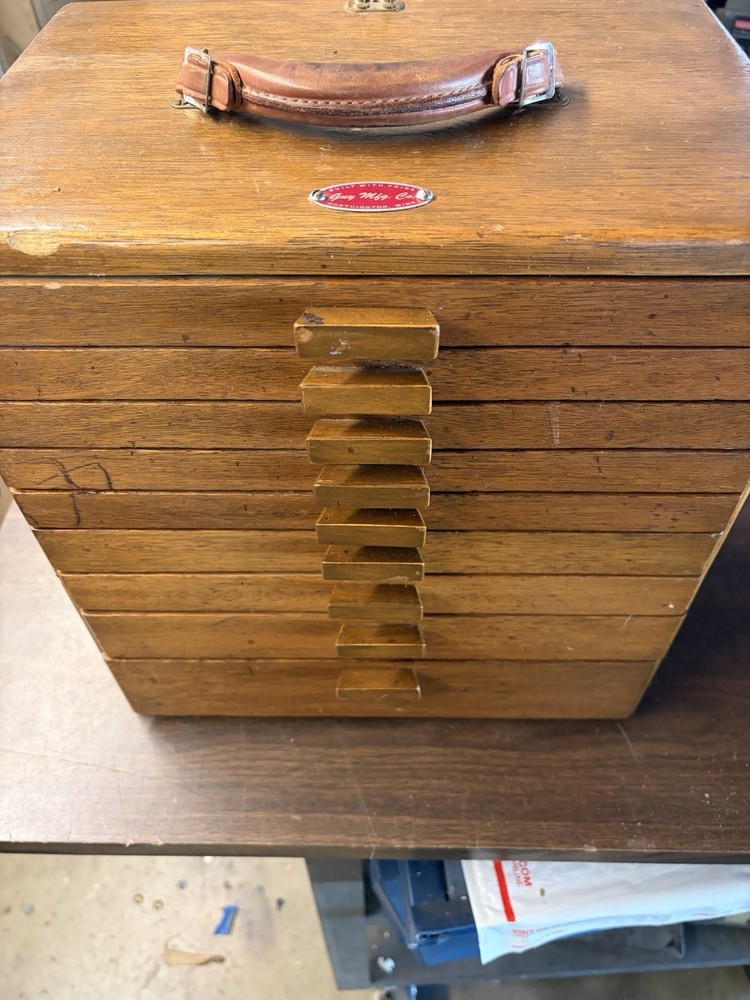 Vintage Guy Mfg. Co 9 Drawer Dental Wood Cabinet