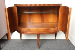 Paolo Buffa Unique Marquetry Liquor Cabinet by Serafino Arrighi, Italy, 1955