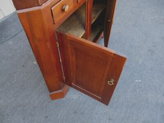63376 Antique Primitive Pine Country Corner China Cabinet 2 Piece