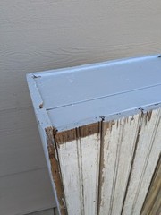 Antique Rustic Primitive Shabby Chic Painted Pie Safe Cabinet Shelf Glass Doors