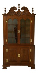 52707EC: HENKEL HARRIS Chippendale Cherry Welford Corner Cabinet