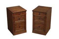 Pottery Barn Pair of ‘Livingston’ Two-Drawer File Cabinets