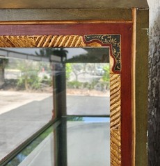 French Display Cabinet Giltwood Hand Painted Curio