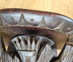 Antique French Oak Wall Shelf Bracket Carved Hanging Game Bird Gothic Revival