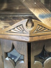 Vintage Antique Wall Display/Spice Wood Cabinet