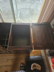 Antique Wooden Coffee Wine Table Cabinet