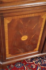Pair of English Regency Style Mahogany Inlaid Corner Cabinets