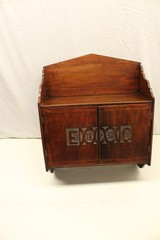Real Antique 1830 American Solid Walnut Country Style Hanging Wall Cabinet