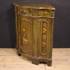 Painted lacquered corner cupboard furniture sideboard venetian style 20th cent