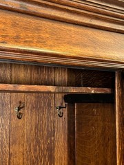 Late 19th Century Solid Quarter Sawn Oak Cabinet