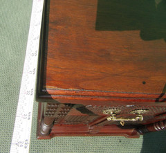 Antique Carved Rosewood Victorian Eastlake Sewing Machine Cabinet Cupboard Desk