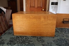 ANTIQUE WOOD LIBRARY SINGLE DRAWER CARD CATALOG