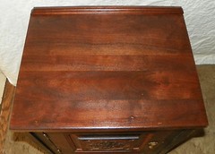Walnut Carved Cabinet / Nightstand (NS43)
