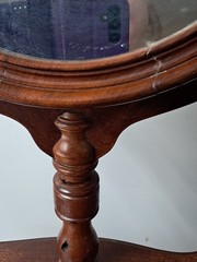 Antique Walnut Barley Twist Shaving Stand With Drawer Circa Late 1800’s