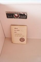 Mid Century Deco Pink Simmons Furniture Metal Two Drawer Cabinet