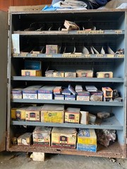 Vintage Auto Parts Cabinet