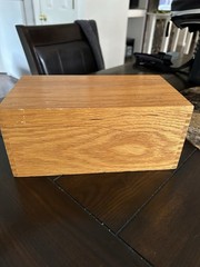 Vintage to Antique Globe Wernicke Lift Top Wooden Light Oak File Box No. 7310-C