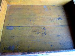 Antique American Dry Sink Cabinet Original Yellow Paint One of the Best c. 1840