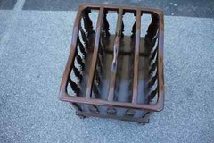 Delightful Solid Rosewood Carved Canterbury Magazine Rack with Drawer – Storage