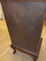 Edwardian Mahogany Music Cabinet Cupboard ( Records Not Included )