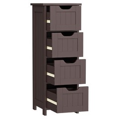 Waterproof Bathroom Cabinets Brown Bathroom Storage Shelf Organizer 4 Drawers