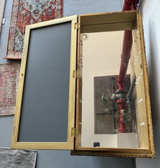 RARE Antique 1900s Hand Made Medicine Cabinet with Mirror Handcrafted Shelves