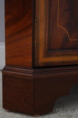 73676: English Made Mahogany Inlaid Corner Cabinet 2 Of 2