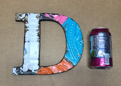 Decorative Salvaged Tin Ceiling 8″ Patchwork Mix Color Letter D Metal 613-26B