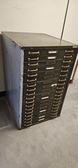 Antique Draftsman Surveyor Architect Blueprint Map Art Canvas Steel Cabinet Case