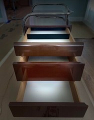  Chocolate Lacquer Tubular Steel Pace collection Leon Rosen Desk Drawers