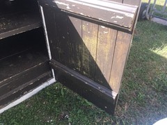 Antique Handmade Wood Primitive Cabinet Original Hardware 32-1/2 X33 X 21-1/2