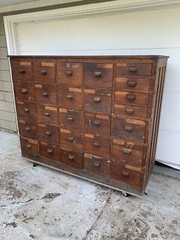 Antique The Tubs MFG Company Ludington, MI Oak Cabinet