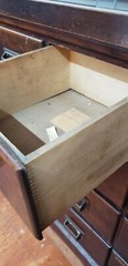 Large 1920’s Wood & Glass Apothecary Storefront Step Back Cabinet & Display Case