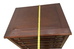 Lateral File Cabinet, Two Locking Drawers keys, Desk Height Banded Mahogany