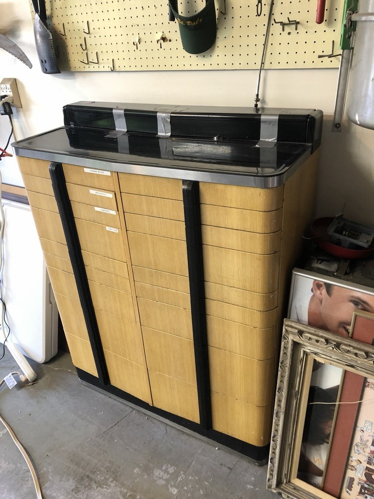 American Cabinet Company Antique Art Deco Medical Dental Cabinet See Description