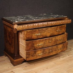 Italian chest of drawers commode dresser marble top antique style 20th century