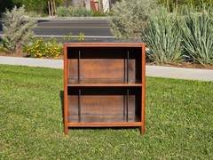 Vintage Mid-Century Modern Record Cabinet / Open Bookshelf