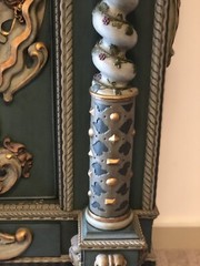 Rare 19th-Century Danish Cupboard — Carved & Painted, Museum Quality