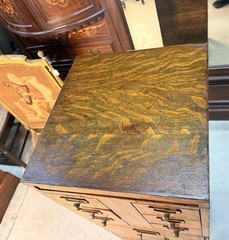Antique American Quarter-Sawn Oak Globe 8 Drawer File Cabinet Circa 1920