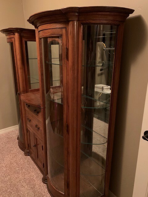 Antique English Barber Cabinet
