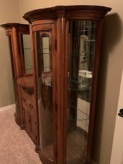 Antique English Barber Cabinet