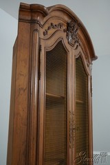 62196: DON ROUSSEAU Attributed Country French Walnut Corner Cabinet