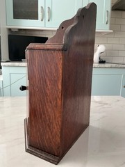 Edwardian Oak Smoker’s Cabinet Vintage Pipe Cupboard Circa 1910s 1920s