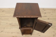 Gothic Carved Antique Oak Bar Hall Bath Cabinet Colby #56594