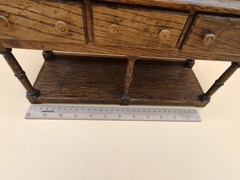Vintage Apprentice Miniature Welsh Dresser With Handmade Wooden Accessories #1