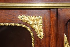 French Louis XVI Style Ormolu Mounted Marble Top Vitrine By Francois Alix