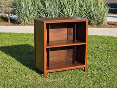 Vintage Mid-Century Modern Record Cabinet / Open Bookshelf