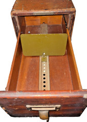 Library Bureau Solemakers Card Catalogue One Draw Wood Brass Vintage READ / SEE*